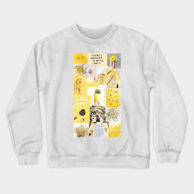 Lemon Moodboard Crewneck Sweatshirt by giantplayful